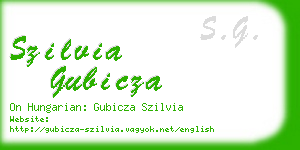 szilvia gubicza business card